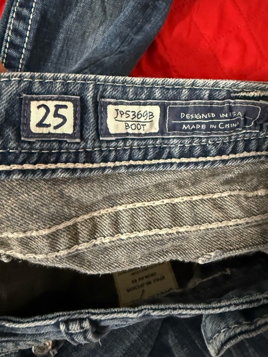 Miss Me Indigo Flare Jeans with Embellished Pockets - Picture 8 of 9